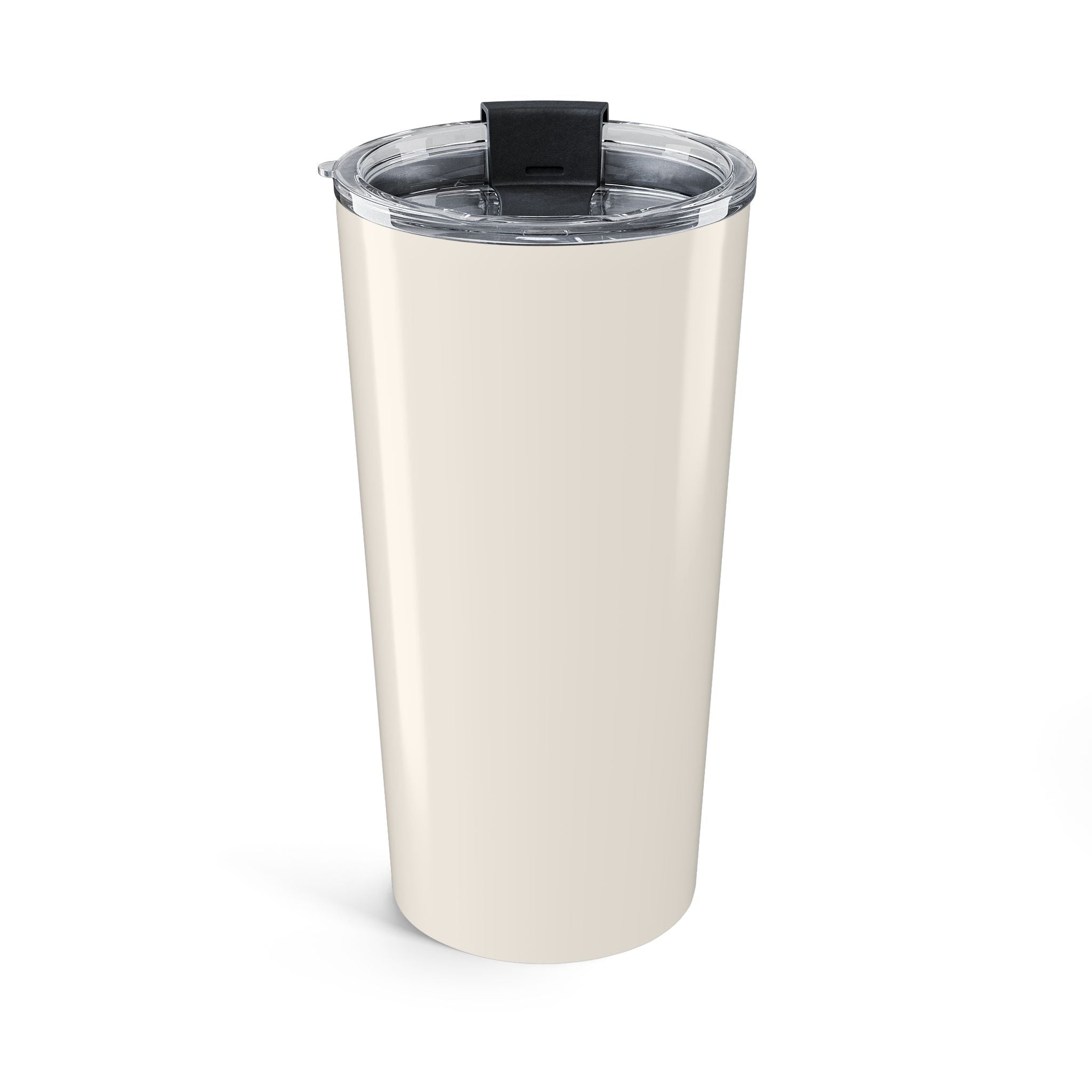 20oz Vintage Dude tumbler shown with clear push-on lid