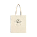 Personalized Wild and Free canvas tote bag with custom name, natural cotton canvas