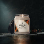 Size reference of the 9 oz Halloween coffee candle jar
