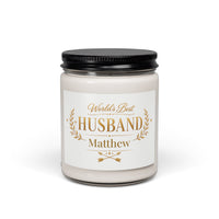Personalized World's Best Husband Candle