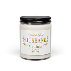 Personalized World's Best Husband Candle