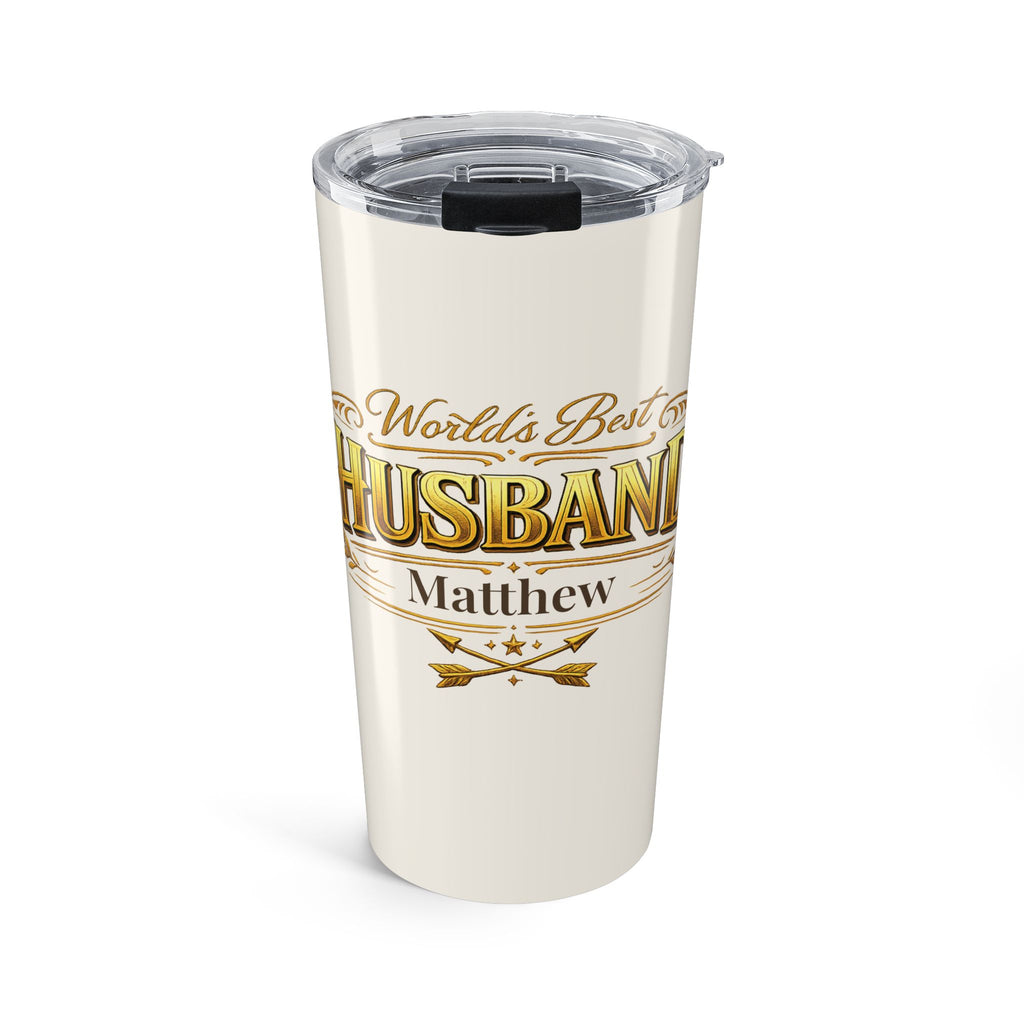 Personalized World's Best Husband tumbler with custom name