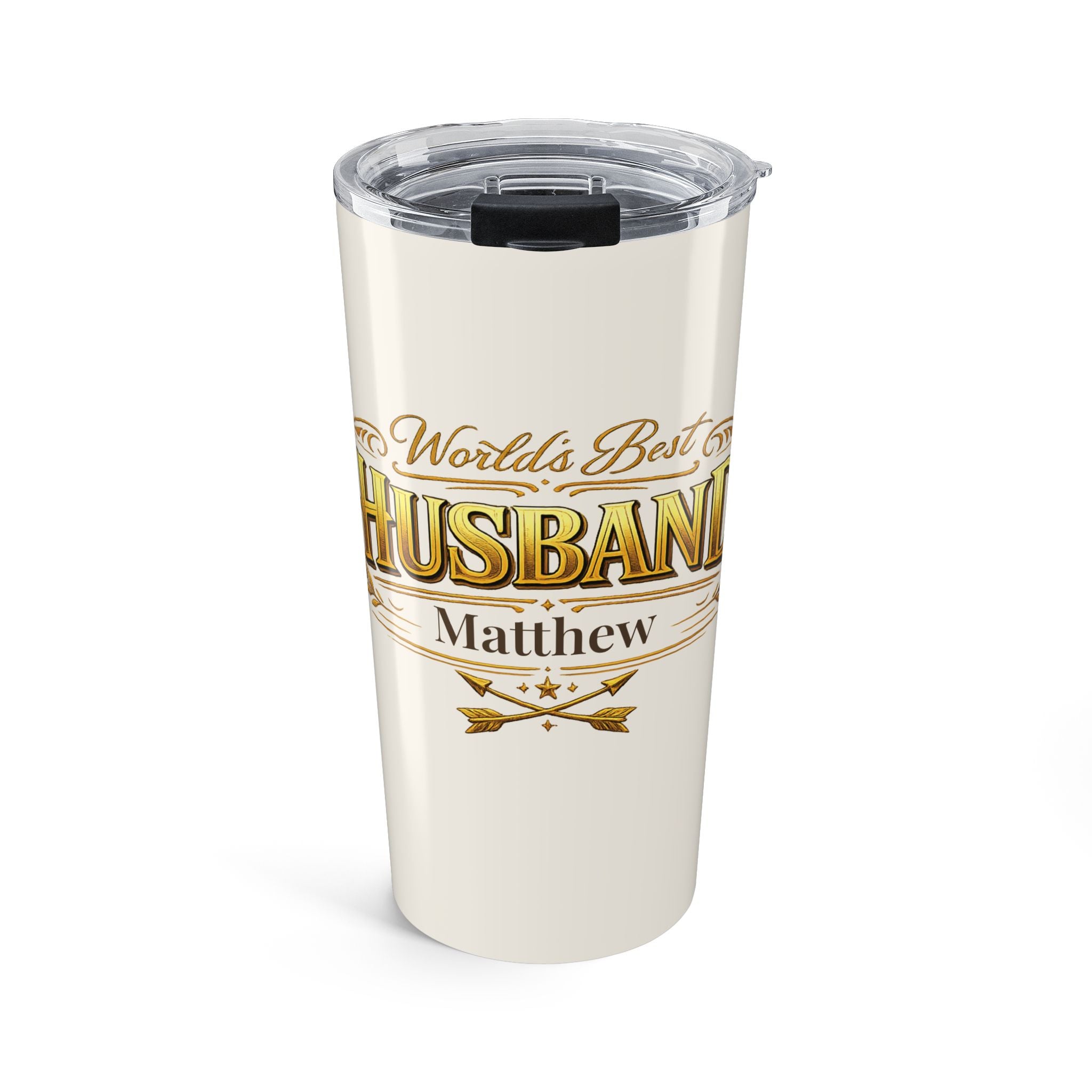 Personalized World's Best Husband tumbler with custom name