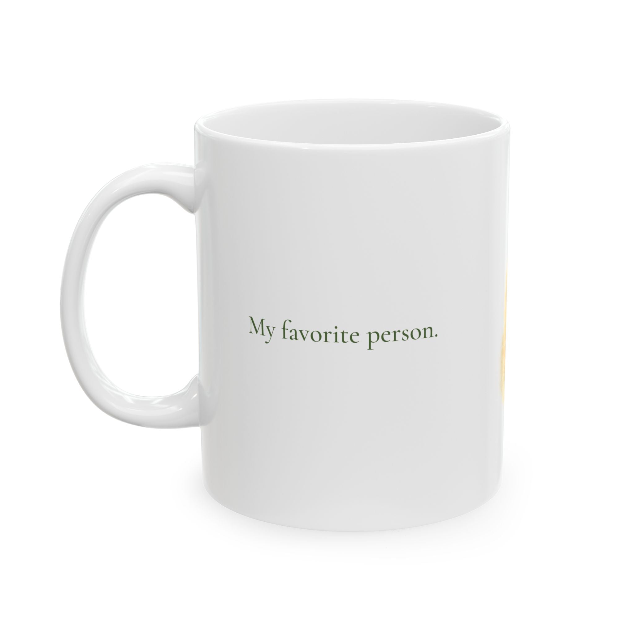 Back view of the Season's Greetings Santa mug