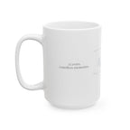 Detail shot of the glossy ceramic finish on the silver anniversary mug