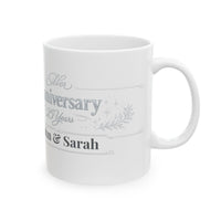 Personalized Silver Anniversary Mug