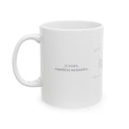 11oz and 15oz size comparison of the silver anniversary mug