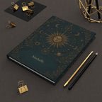Sun and Moon journal held in hand to show size and portability