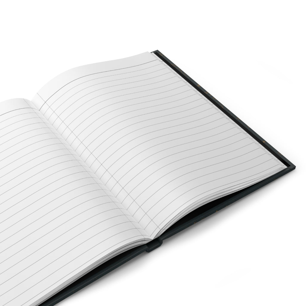 Open Sun and Moon journal showing blank lined pages inside