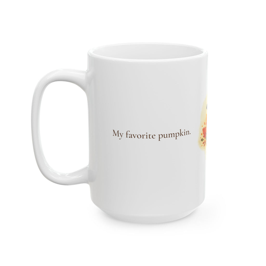 Detail shot of the glossy ceramic finish on the Trick or Treat mug