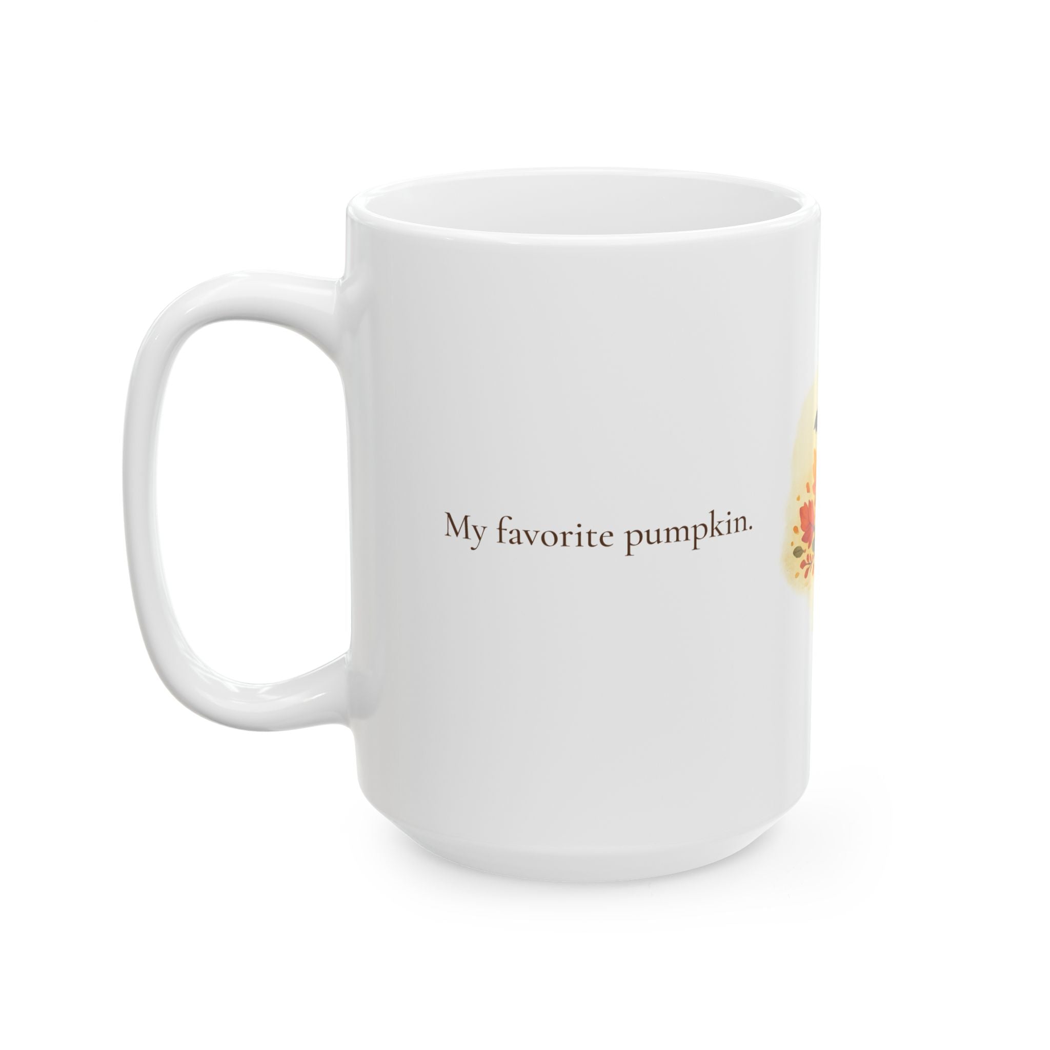 Detail shot of the glossy ceramic finish on the Trick or Treat mug