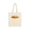 Personalized Trick or Treat pumpkin canvas tote bag with custom name