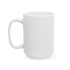 Detail shot of the glossy ceramic finish on the Wild and Free mug