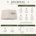 Wild & Free personalized journal on a bedside table as part of an evening routine