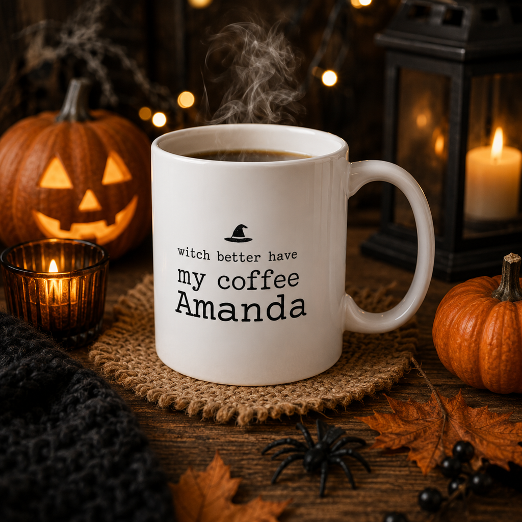 Witch better have my coffee mug displayed on a kitchen counter