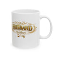 World's Best Husband personalized mug with gold laurel design and custom name